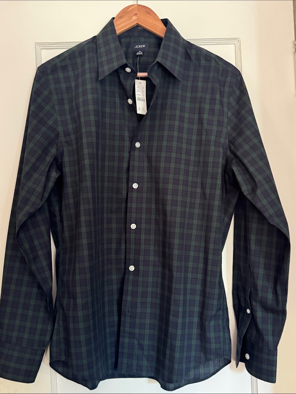 J. Crew Men's Plaid Slim Bowery Oxford Shirt in Medium